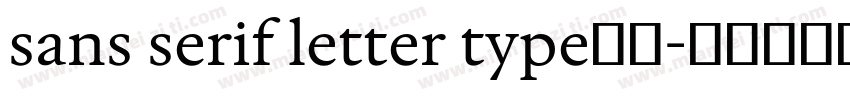 sans serif letter type字体字体转换